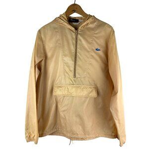 Rare Vintage Izod Lacoste Honey Tan Hooded Windbreaker, Youth XL